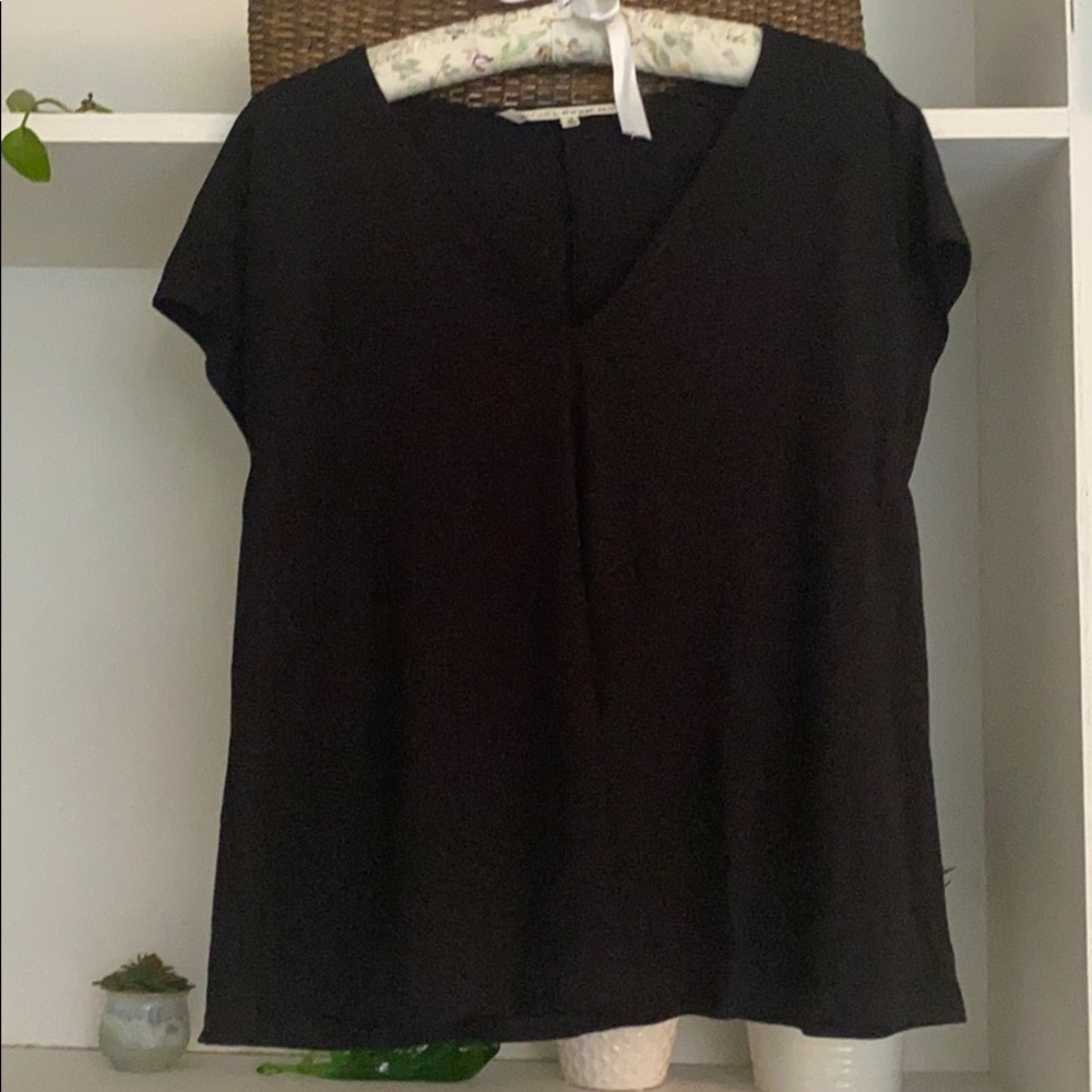 Rachel Roy Cap Sleeve Slub Top